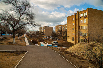 Fototapeta premium Актау. Виды города зимой