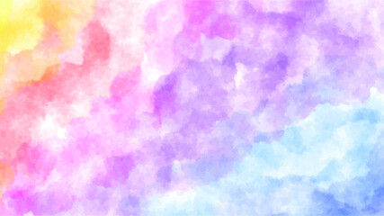 colorful cloud abstract watercolor painting vector background