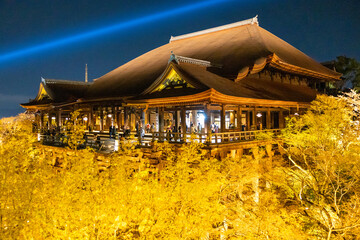 京都・清水寺のライトアップ