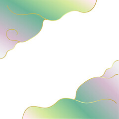 Abstract vector art background. Luxurious invitation card background with golden line of artistic flower and botanical leaves, organic shapes, watercolor. 