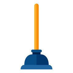 Fototapeta premium Illustration of plunger. Housekeeping cleaning item. Image for service and advertising.