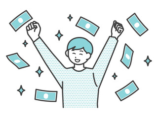 儲かっているイメージイラスト素材