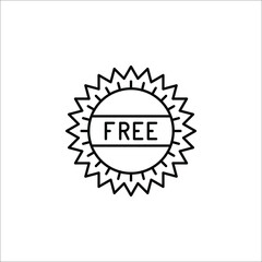 Free vector illustration on white background. Free tag, badge, tag. eps 10. color editable