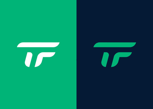 Initial Letter TF Editable Monogram Logo Template