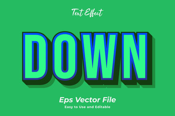 Down text effect. editable and easy to use. premium vector