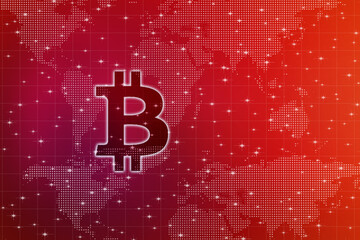                                                                   
2d illustration bitcoin digital currency, futuristic digital money, futuristic digital innovation background  
