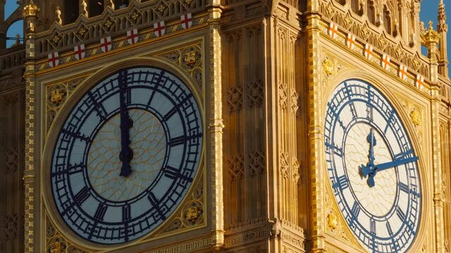 The restored clock faces of Big Ben are finally revealed, after a 5-year restoration project which cost costing about 80 million pounds