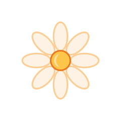 Vector color icon with chamomile