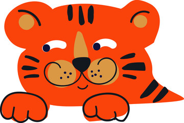 Naklejka na ściany i meble векторная иллюстрация тигра для баннера и рекламы