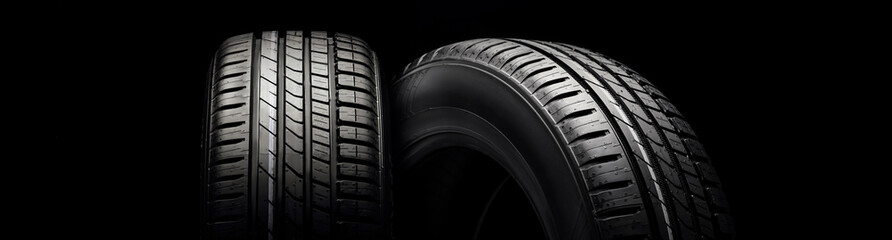 new beautiful girls on a black background, tire change season. black graphic background for a...