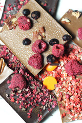 Mix of chocolate pieces