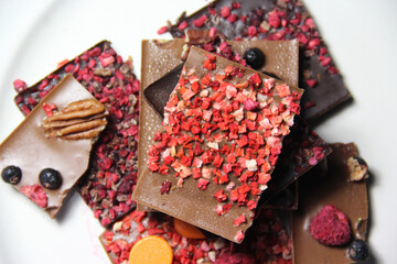 Mix of chocolate pieces