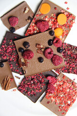 Mix of chocolate pieces