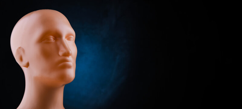 Portrait of plastic mannequin