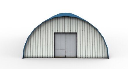 3d illustration of the hangar exterior
