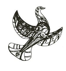 illustration of an flying dove.