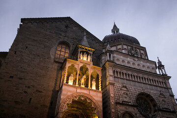 The city of Bergamo alta, Italy