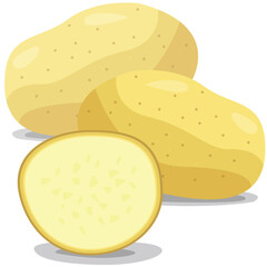 potato food isolated on white