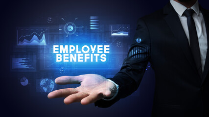 Hand of Businessman holding motivational message