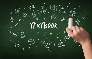 Hand drawing education concept