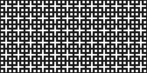 Fototapeta premium Check Pattern, Black and White Background