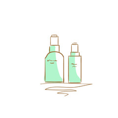 Design doodle art vector illustration of women makeup property