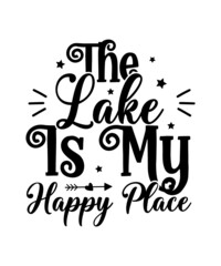 Lake SVG Bundle, Lake Fishing Clipart, Lake Camping PNG for Sublimation, Lake House Sayings SVG Cut, Lake Campsite Dxf Quotes, Lake Vacation