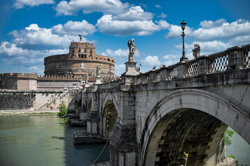 Italy, Rome, View of Castel Sant Angelo