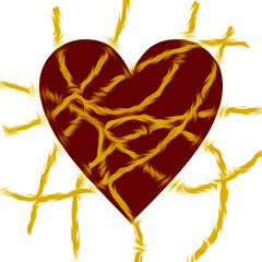 heart with fire, Happy valentine's day abstract background with colorful hearts, textured pattern, graphic design illustration wallpaper