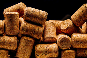 Wine corks, as a background. High-quality photography.