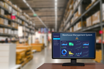 Smart warehouse management system concept.