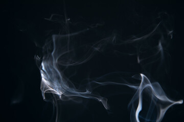 Figured smoke on a dark background