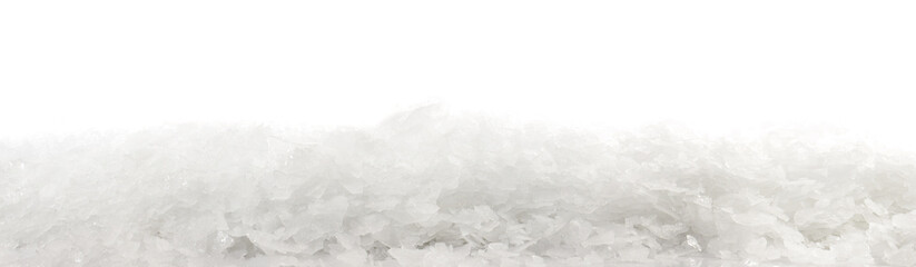 Crushed Ice Banner isolated on white Background - Panorama