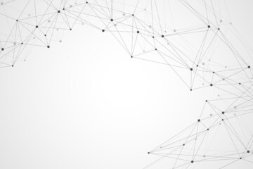 Big data visualization. Social network or business analytics representation. Abstract graphics. Futuristic infographic illustration.