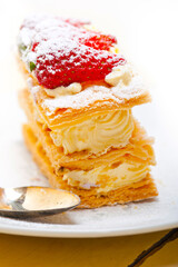 napoleon strawberry cake dessert