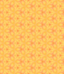 Vector seamless pattern. Watercolor kaleidoscope, shades of orange, yellow, red