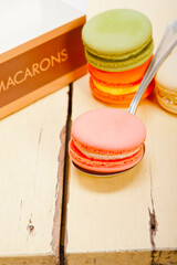 colorful french macaroons