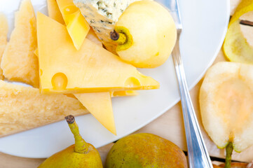 fresh pears and cheese