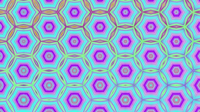 Abstract kaleidoscope background. Seamless loop, hypnotic. Abstract multicolored mosaic background kaleidoscope
