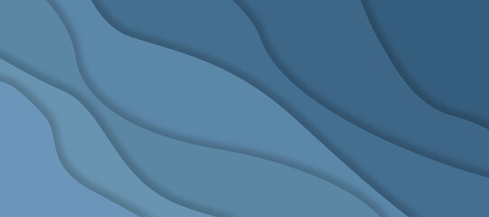 3D colorful wavy background with overlapping layer