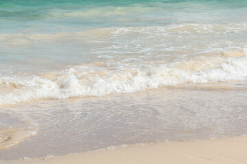 See wave on the sand beach.