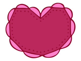 Simple hand drawn heart illustration isolated on a white background. Cute valentine's day heart doodle.