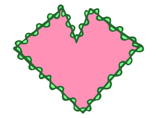 Simple hand drawn heart illustration isolated on a white background. Cute valentine's day heart doodle.