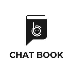 Chat Book logo isolated on white background.