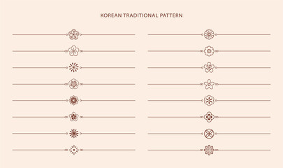 Korean traditional line pattern. Asian style. Chinese culture. Vector abstract graphic illustration. Korea, china symbol - obrazy, fototapety, plakaty