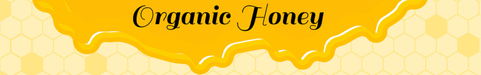 蜂蜜バナー、Organic Honeyの文字入り、320x50 © TKM