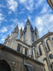 Fototapeta na wymiar Clocher de l'église Notre Dame de Dijon, Bourgogne