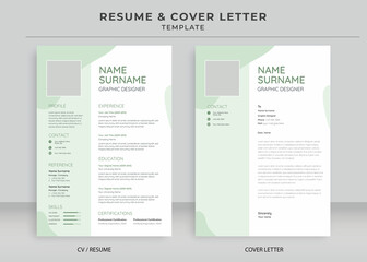 Resume and Cover Letter Template, Minimalist resume cv template, Cv professional jobs resumes