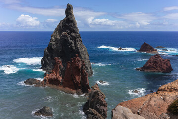 Spectacular view from the viewpoint of Punta de Sao Lorenço, Madeira Island.