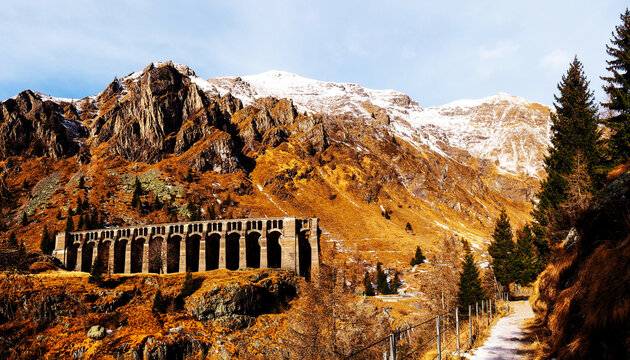 Gleno dam on pathway